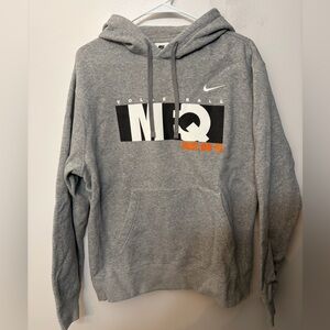 Nike Gray Hoodie with Orange Text